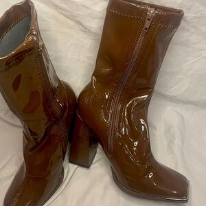Brown go go boots